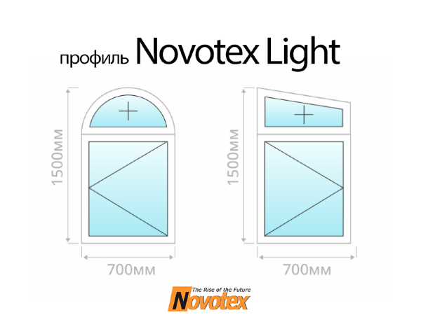 Novotex Ligth нестандартное окно